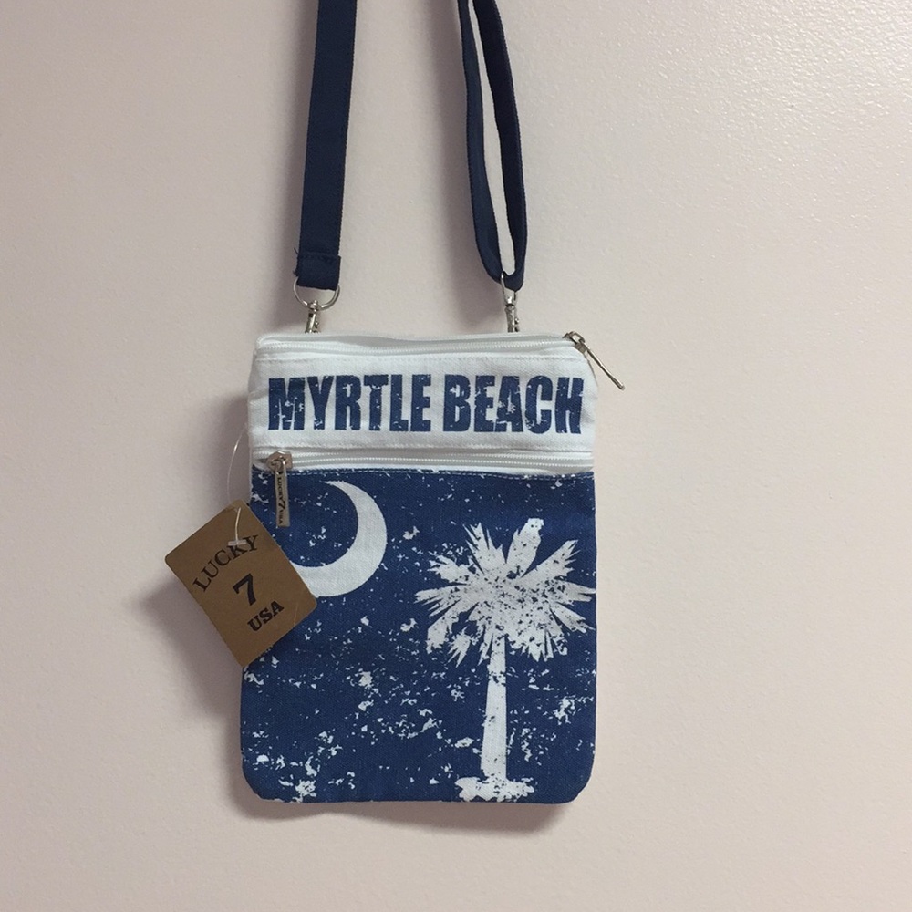 Myrtle Beach Summer Bag Crossbody Navy & White - Picture 2 of 4